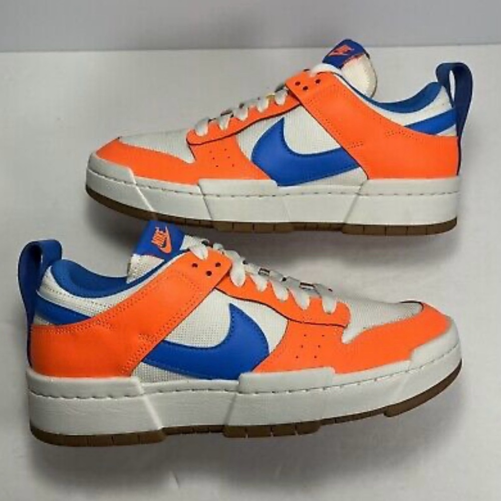 Nike Dunk Low Disrupt Sail Blue Orange Gum Women Casual Shoe CK6654-104 Size 8.5